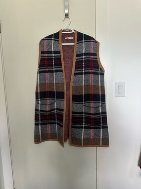 Ricki's Multicolor Knit Cardigan with Camel Trim